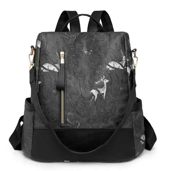 Elegant Floral Embossed Backpack Kalsten