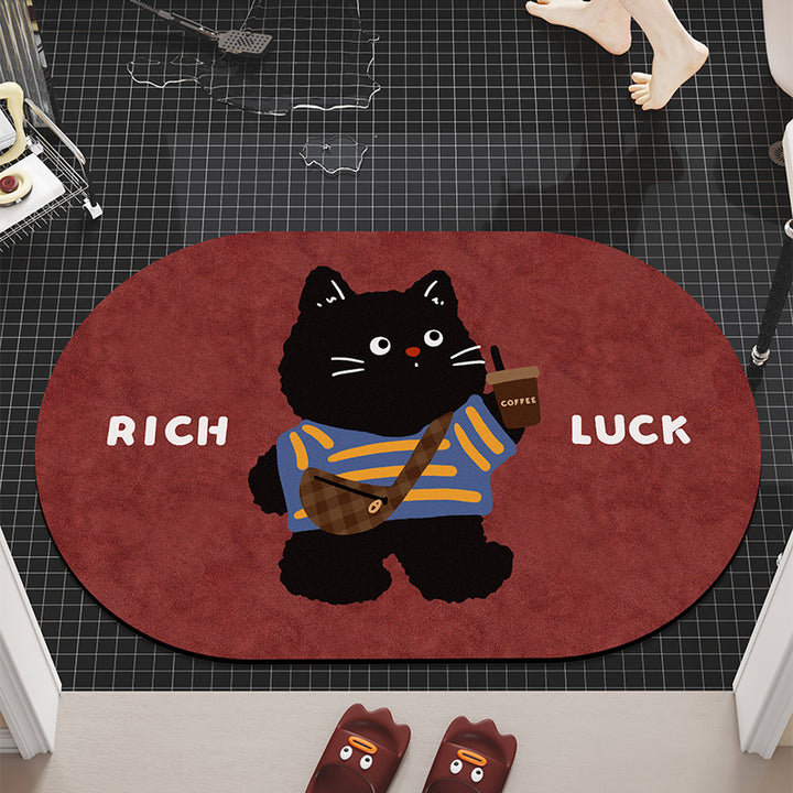 Cartoon Dog-Themed Bath Mat Kalsten