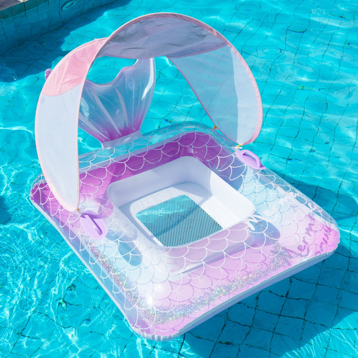 Inflatable Pool Lounger with Sun Canopy Kalsten