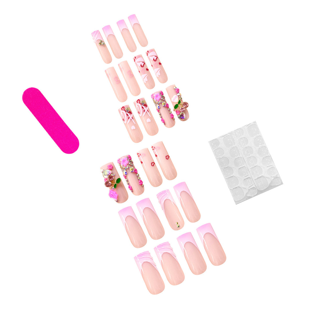 Artistic 3D nail art with glitter details Kalsten