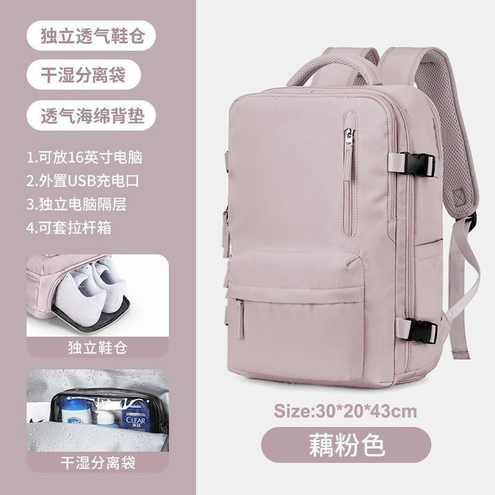 Multifunctional backpack with integrated USB port and separate compartment for shoes Kalsten