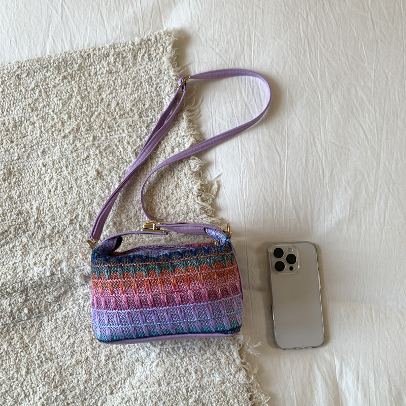 Textured Handwoven Mini Crossbody Bag Kalsten