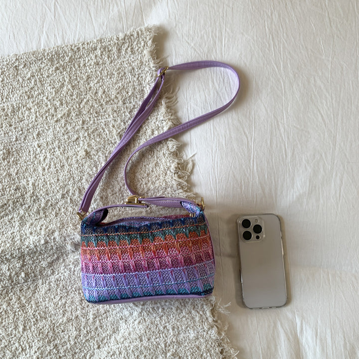 Textured Handwoven Mini Crossbody Bag Kalsten