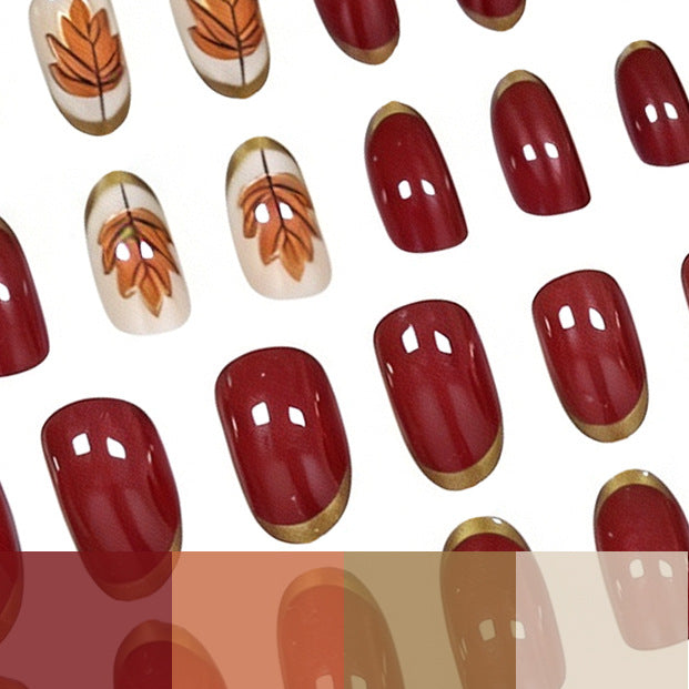 Decorative Autumn-Themed Nail Art Enhancements Kalsten