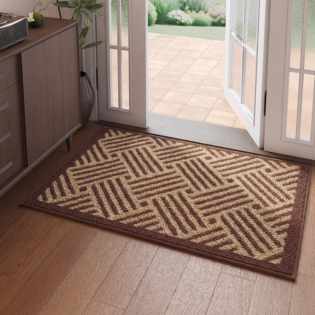 Textured Geometric Doormat Kalsten