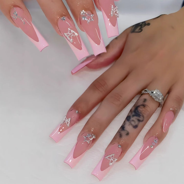 Glamorous Long Square Nail Art Set Kalsten