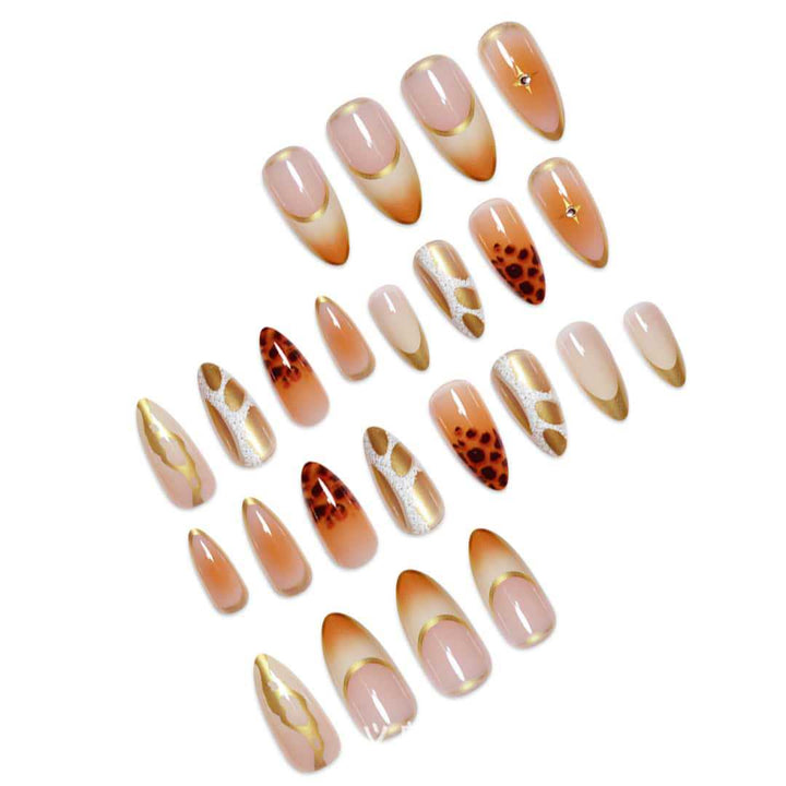 Premium Stiletto Nail Extensions with Artistic Design Kalsten