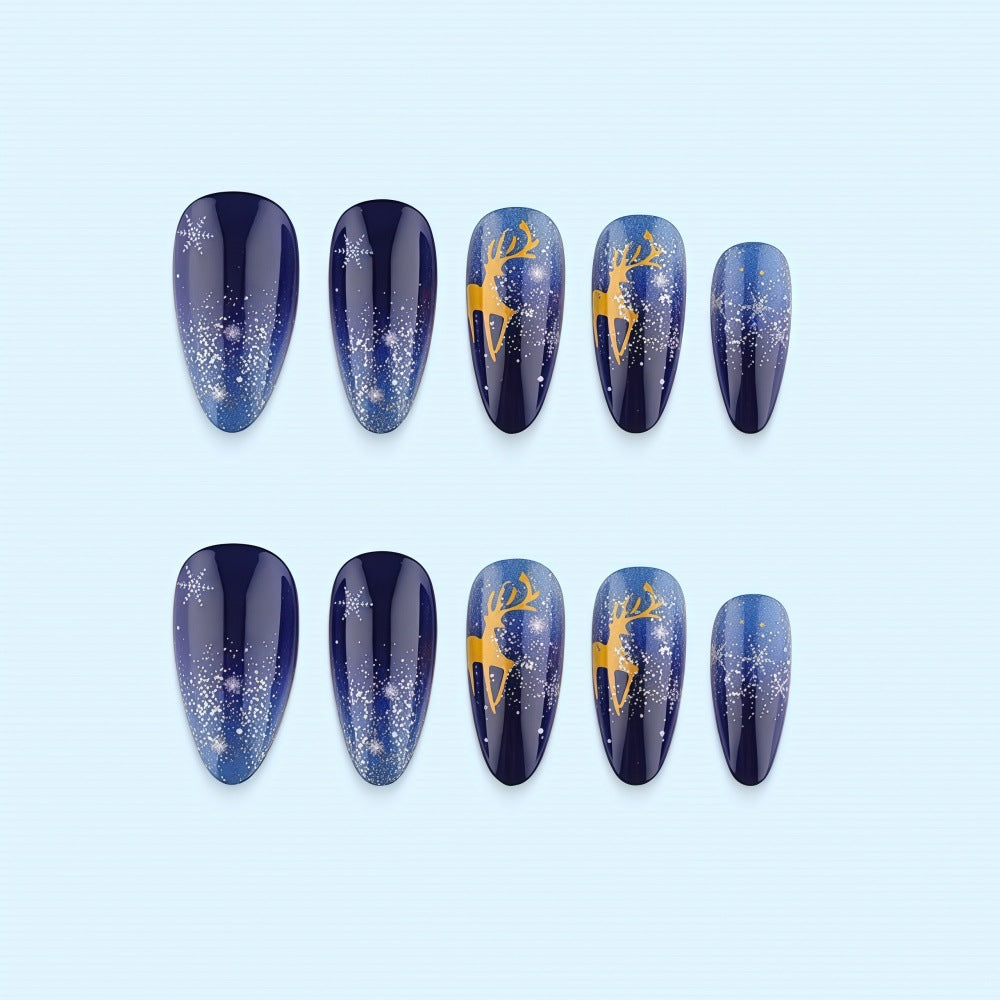 Creative artificial nails with winter motif Kalsten