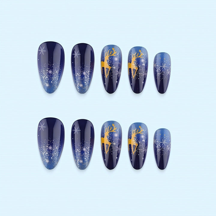 Creative artificial nails with winter motif Kalsten