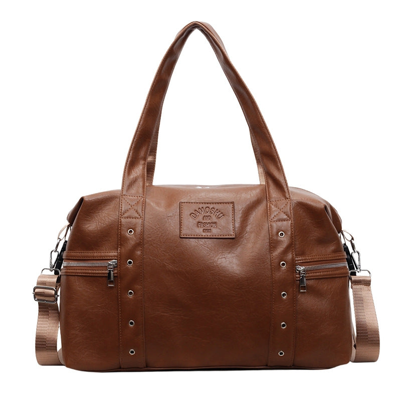 Luxurious Faux Leather Travel Duffle Bag Kalsten