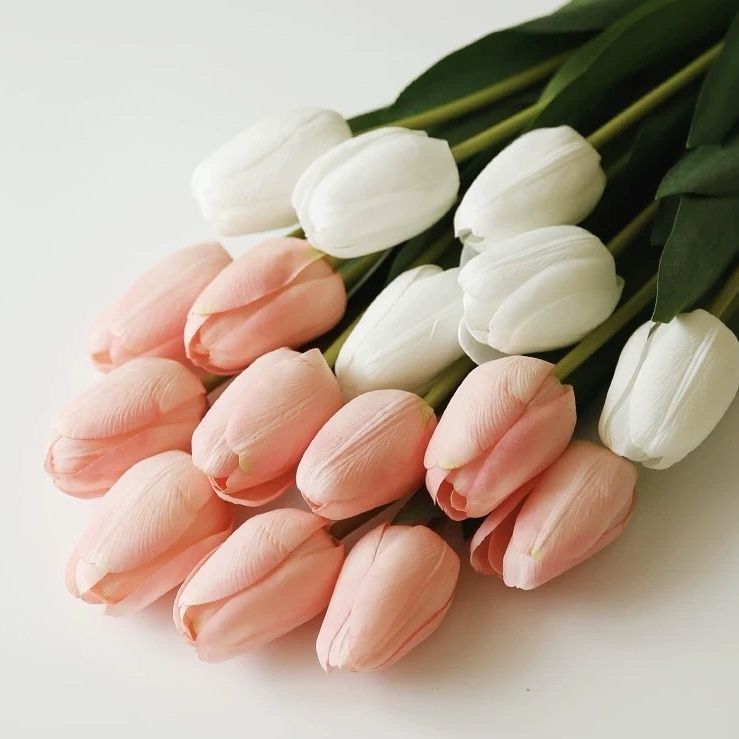 Realistic Artificial Tulip Flower Bouquet