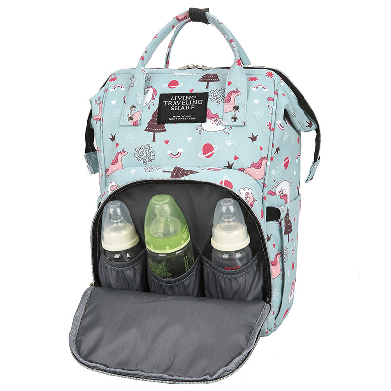Versatile Leaf Print Travel Backpack Kalsten