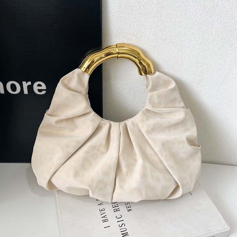 Modern Pleated Handheld Tote Bag