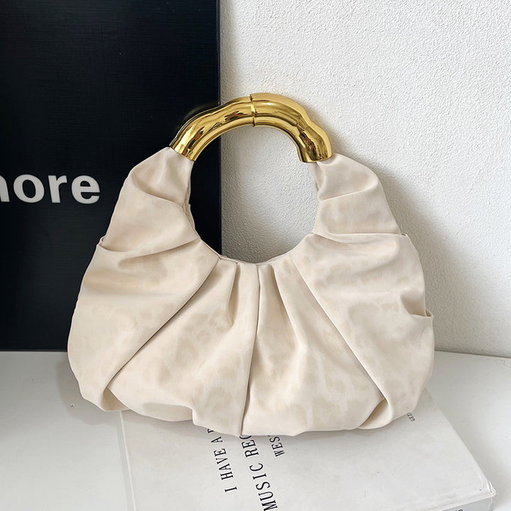 Modern Pleated Handheld Tote Bag