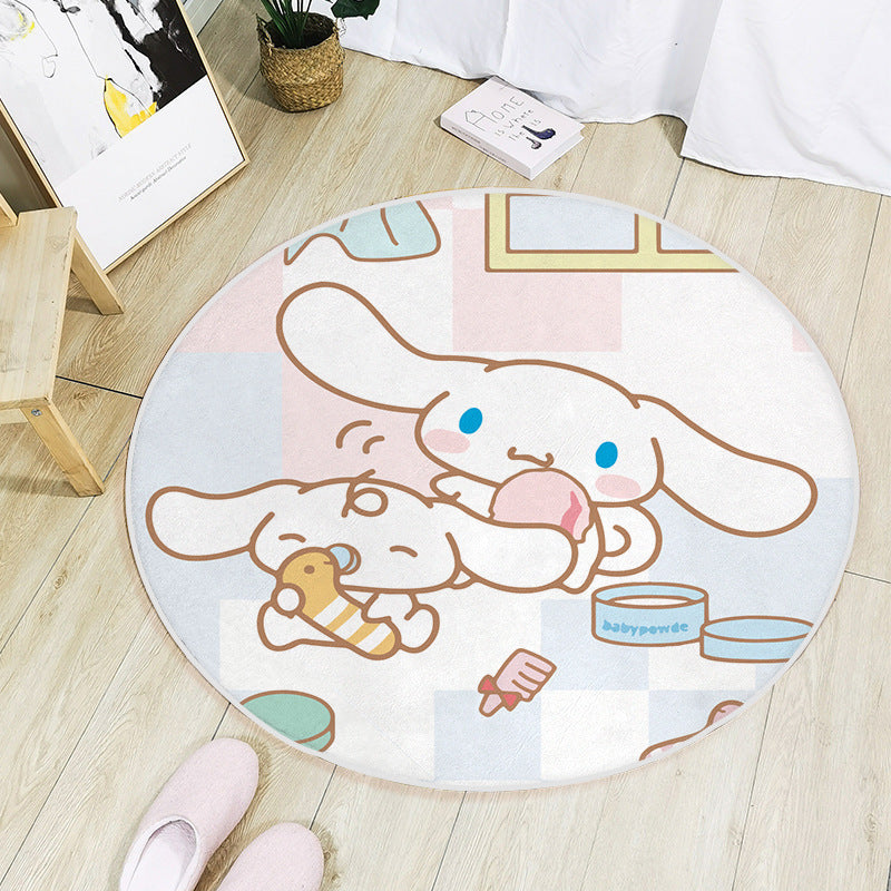 Cute Cartoon Bunny-Themed Area Rug
