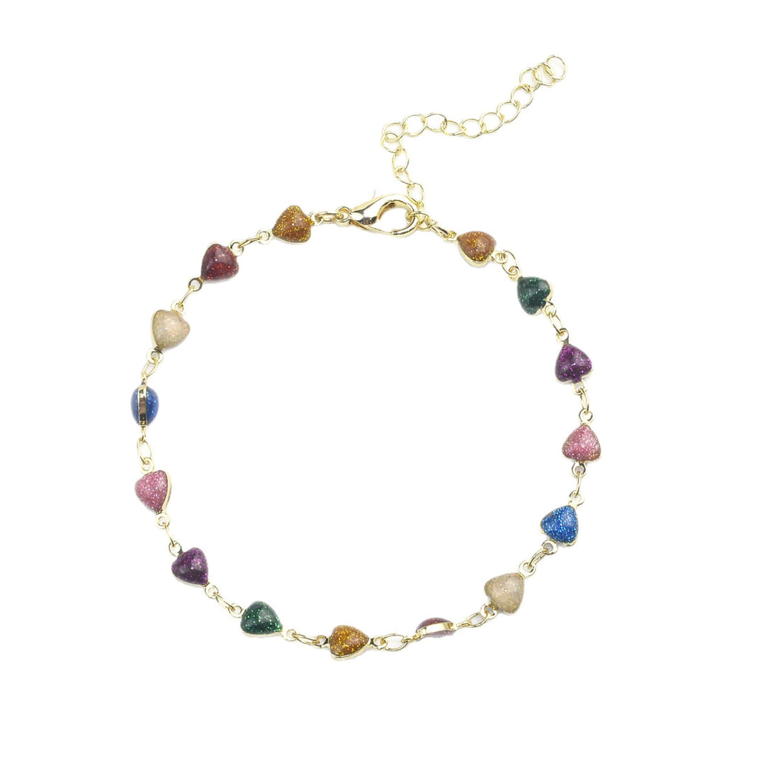 Heart-Shaped Beaded Anklet Kalsten