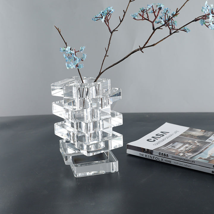 Modern Geometric Crystal Sculpture