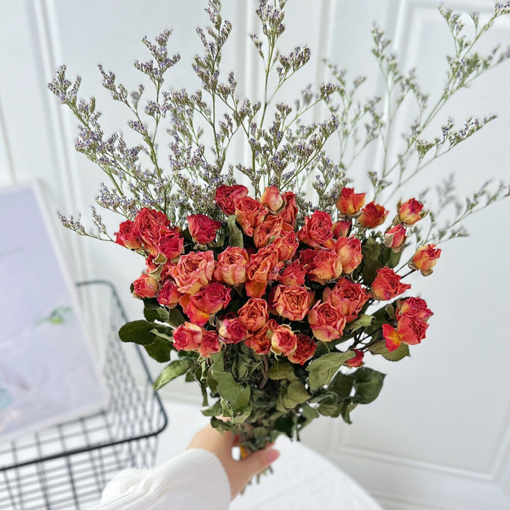 Dried Floral Rose Bouquet with Botanical Filler