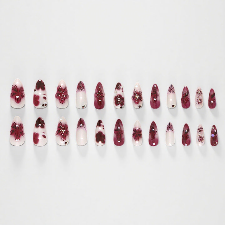 Floral 3D Press-On Nail Set Kalsten