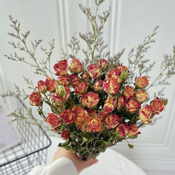Dried Floral Rose Bouquet with Botanical Filler