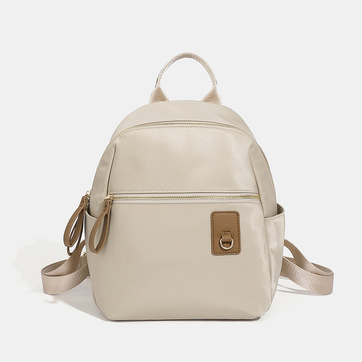 Compact Nylon Backpack with Multiple Pockets