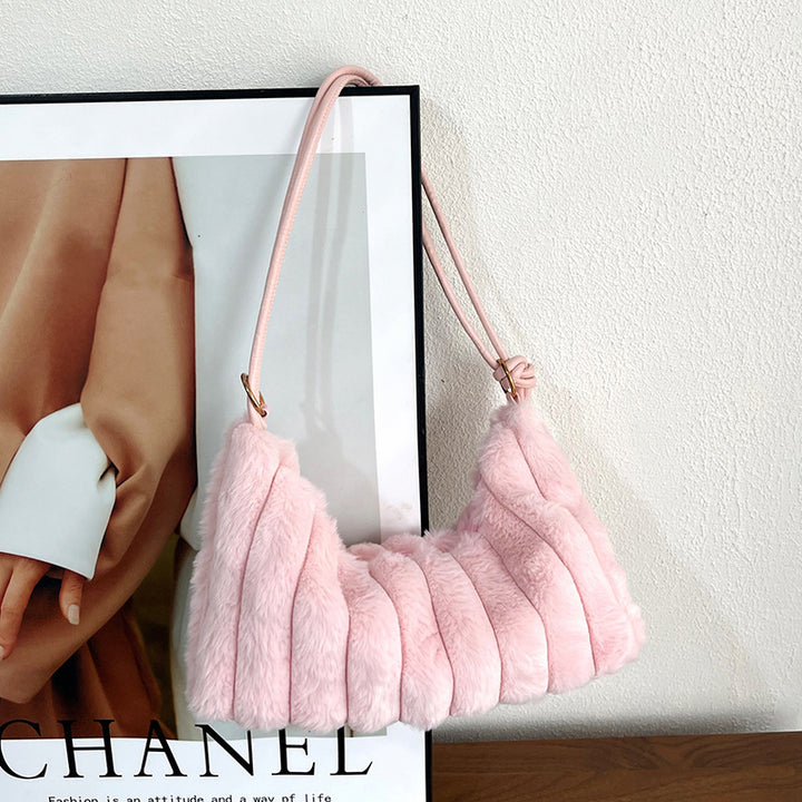 Plush Textured Handbag