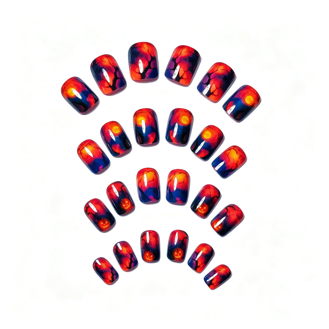 Creative artificial nails with celestial moon and star motif Kalsten