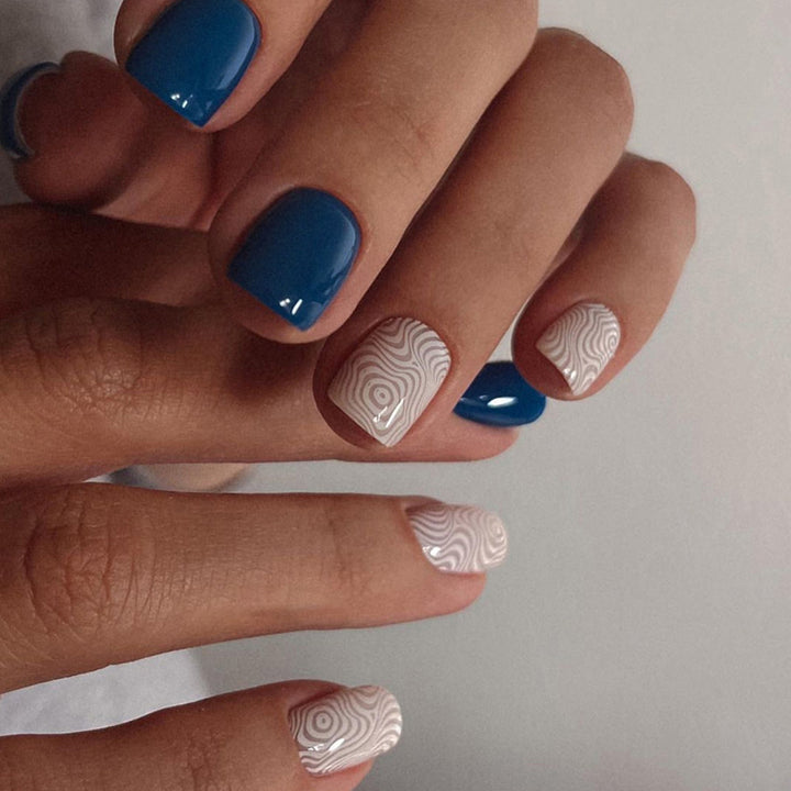 Textured Geometric Nail Art Extensions Kalsten