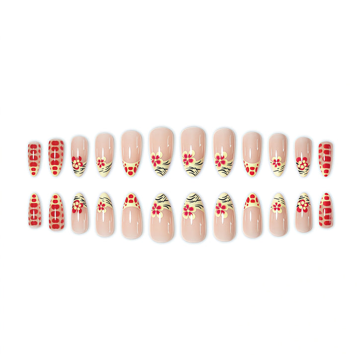 Artistic Floral Design Press-On Nail Extensions Kalsten