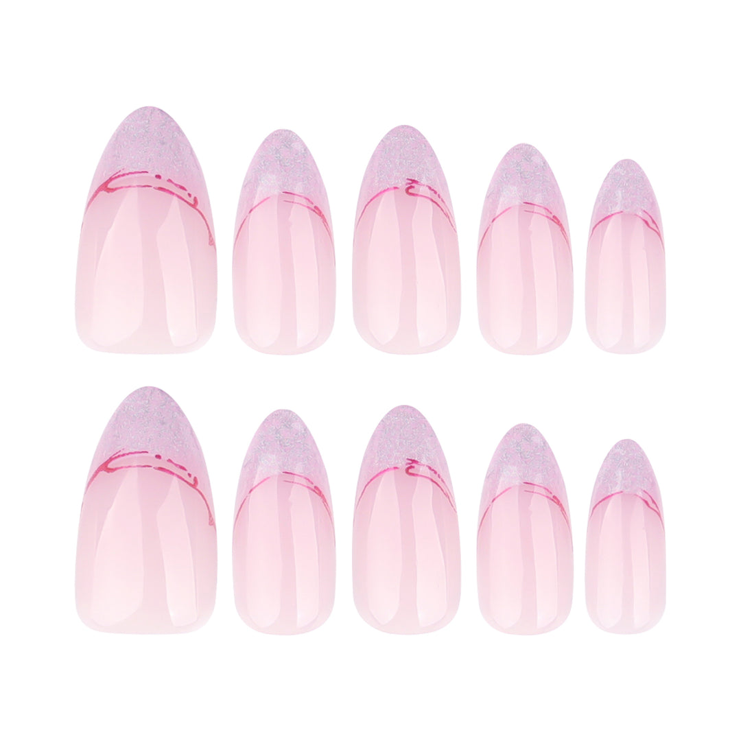 Artful Stiletto Nails with Glitter and Ombre Design Kalsten