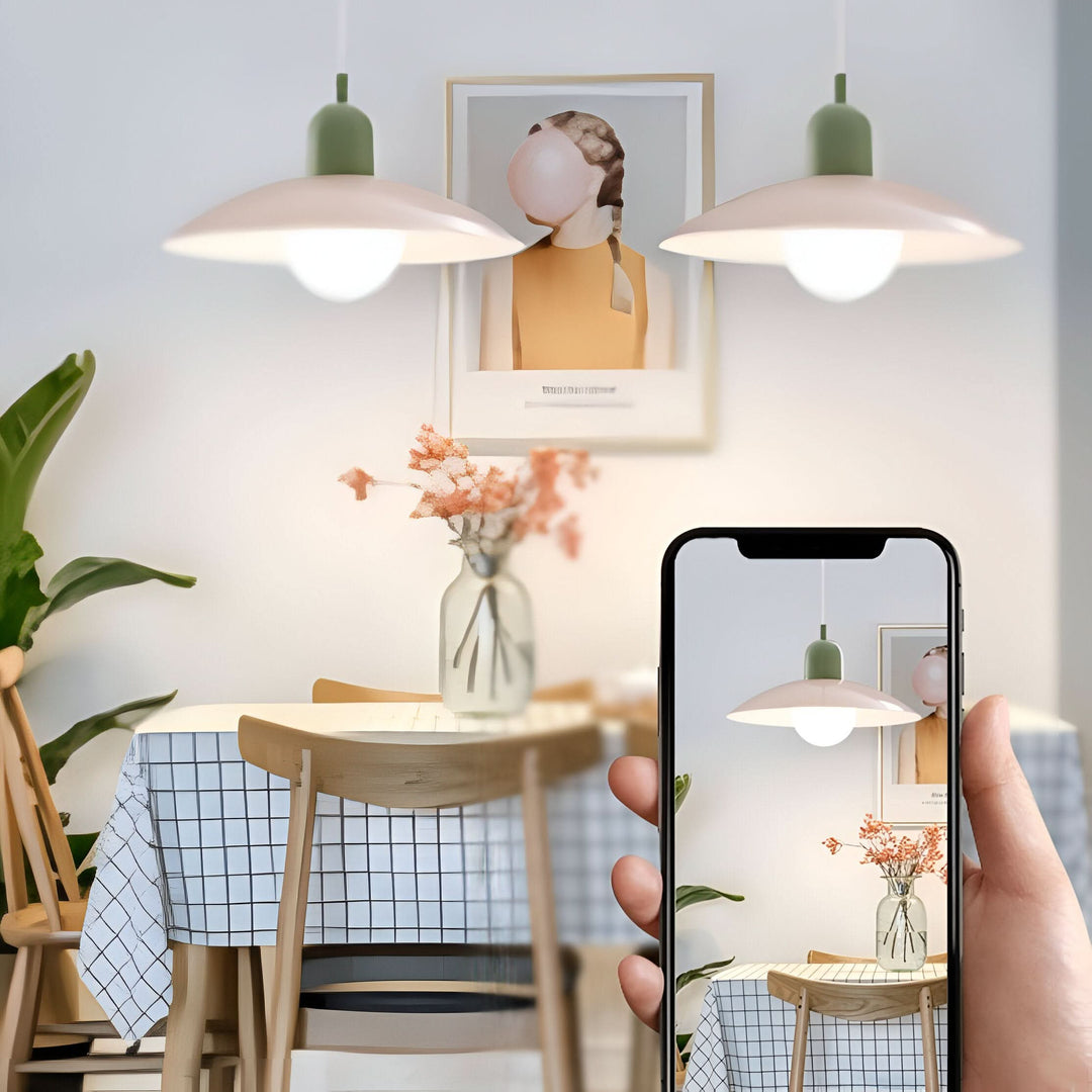 Noxord | Modern Macaron Bauhaus Pendant Light – Iron Shade