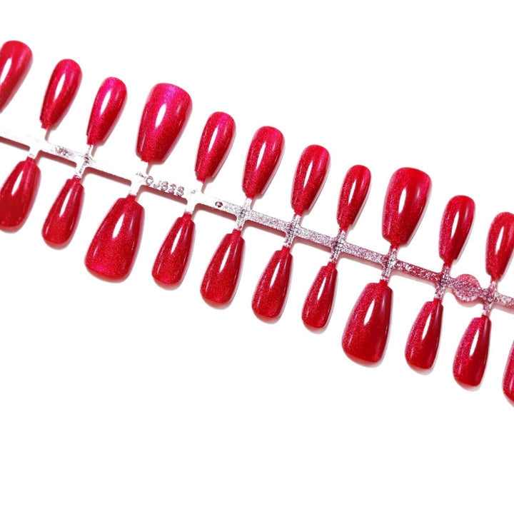 Shiny artificial nails with sparkling at the highest level Kalsten