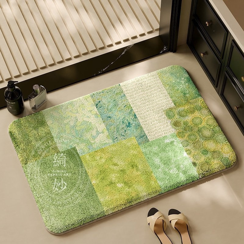 Textured Patchwork Bath Mat