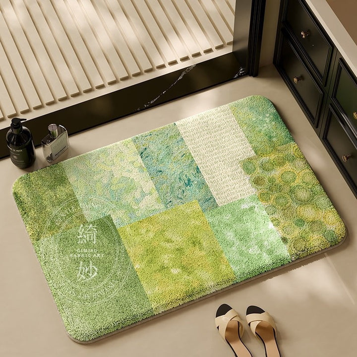 Textured Patchwork Bath Mat