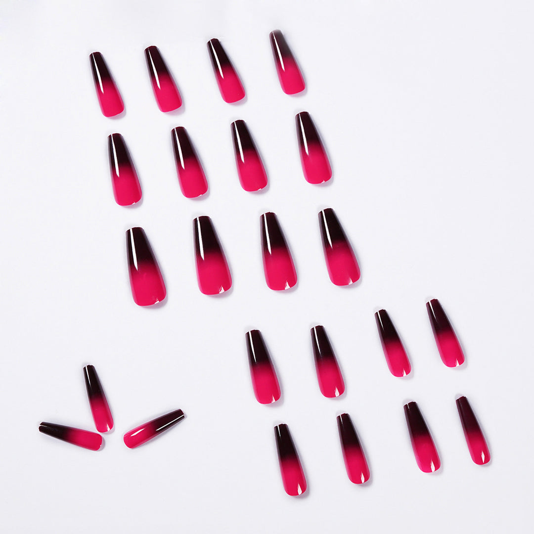 Artificial nail extensions with ombre effect Kalsten