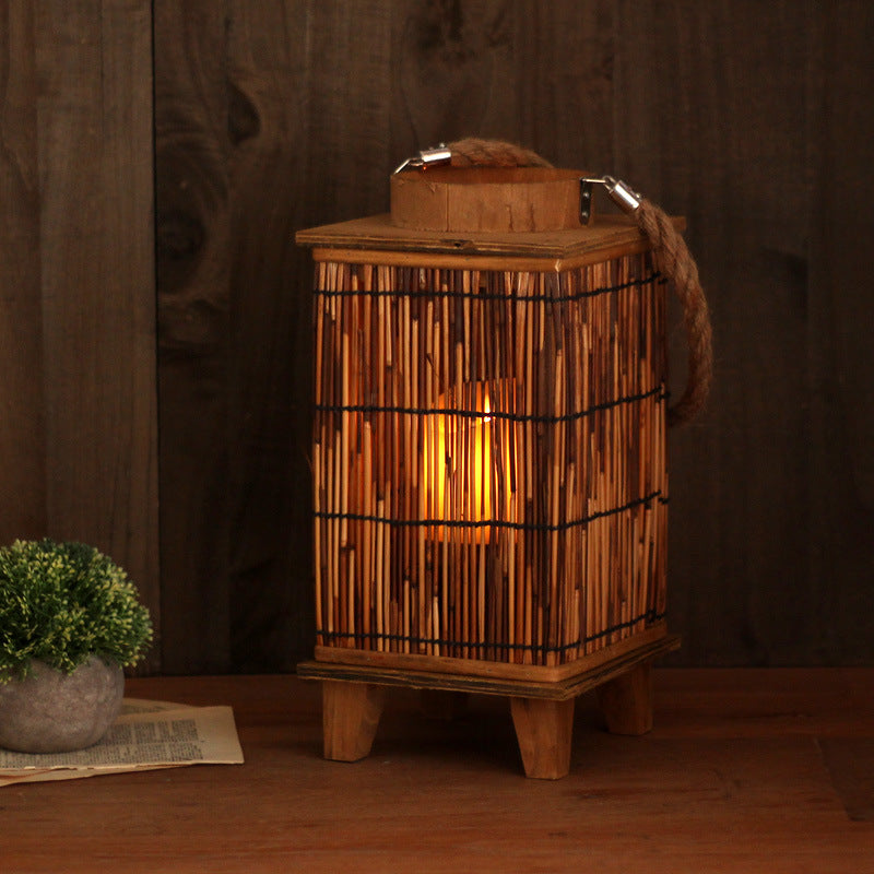 Handcrafted lantern made of natural material Kalsten