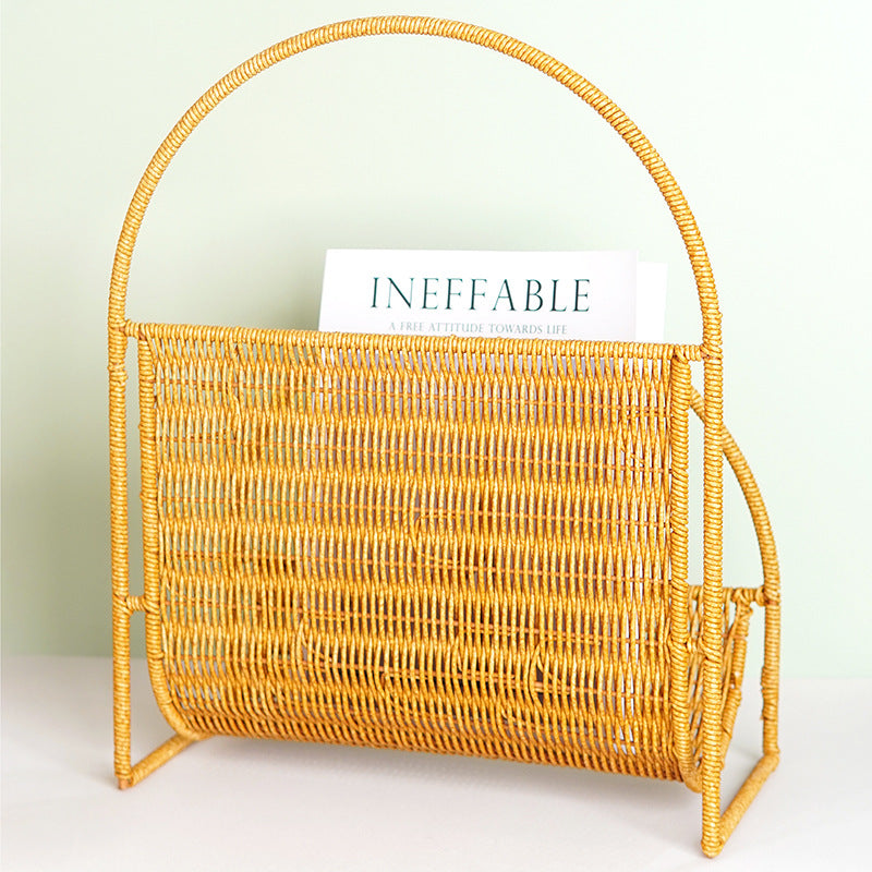 Stylish Woven Magazine Rack Kalsten