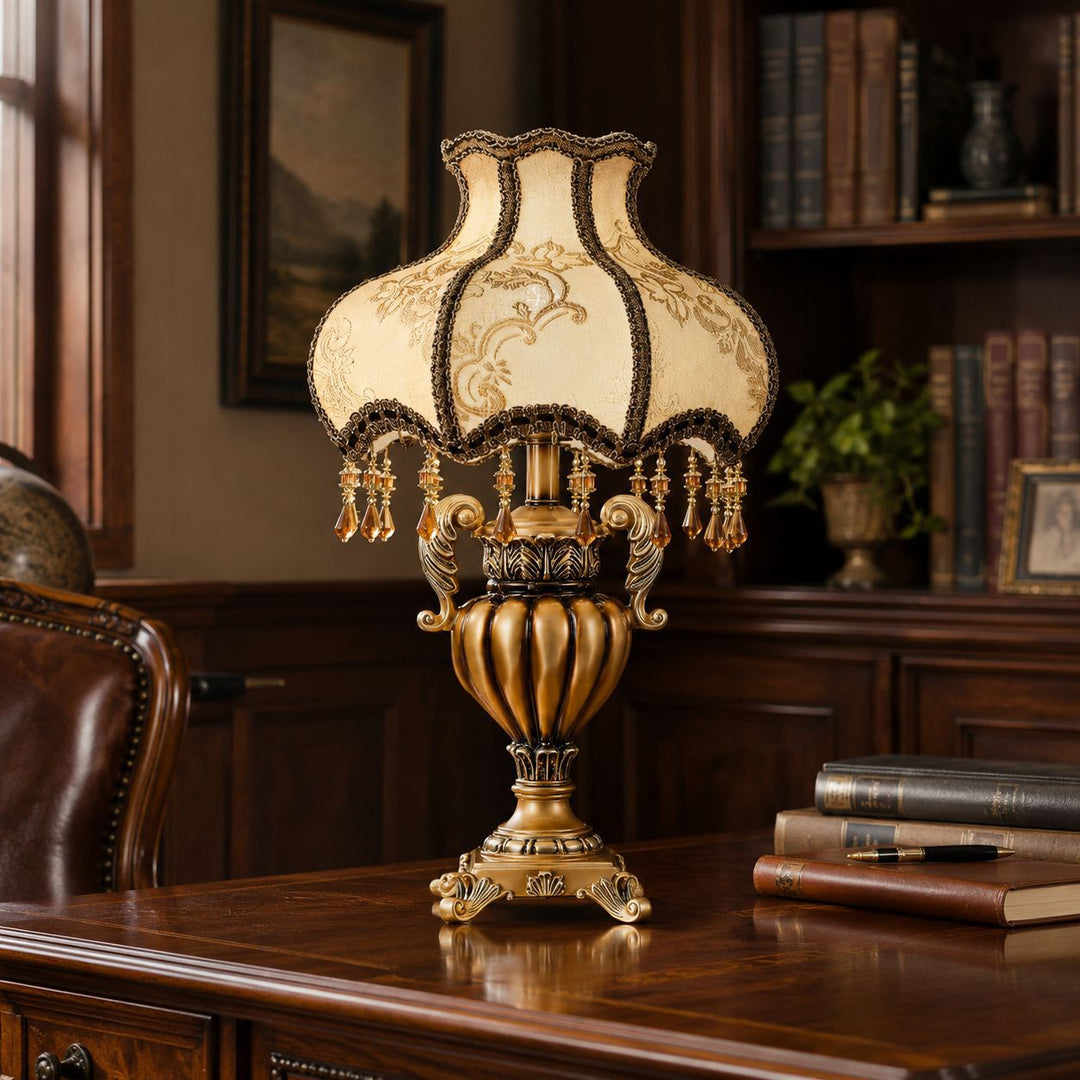 Vintage Floral Table Lamp
