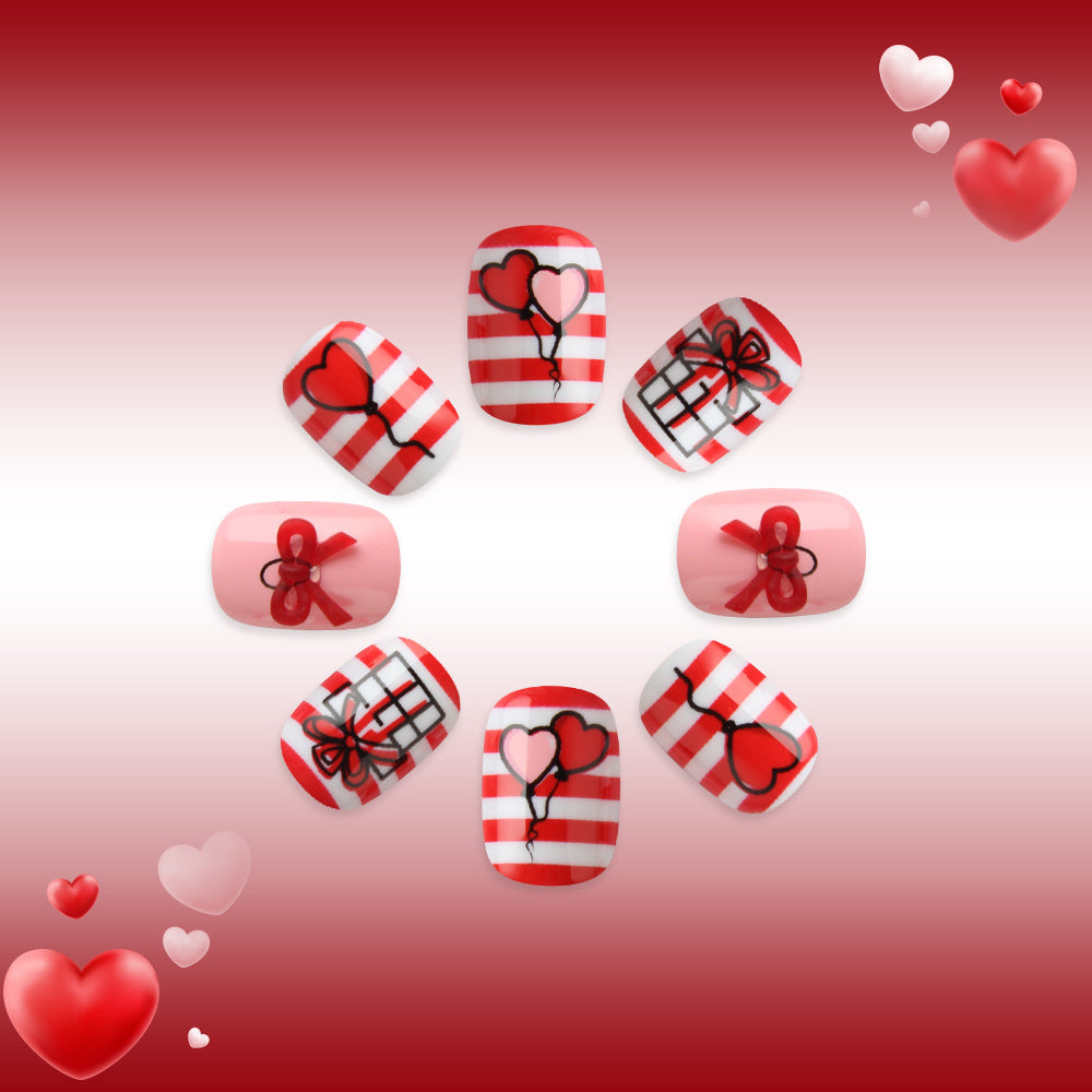 Festive Heart and Balloon Nail Art Set Kalsten