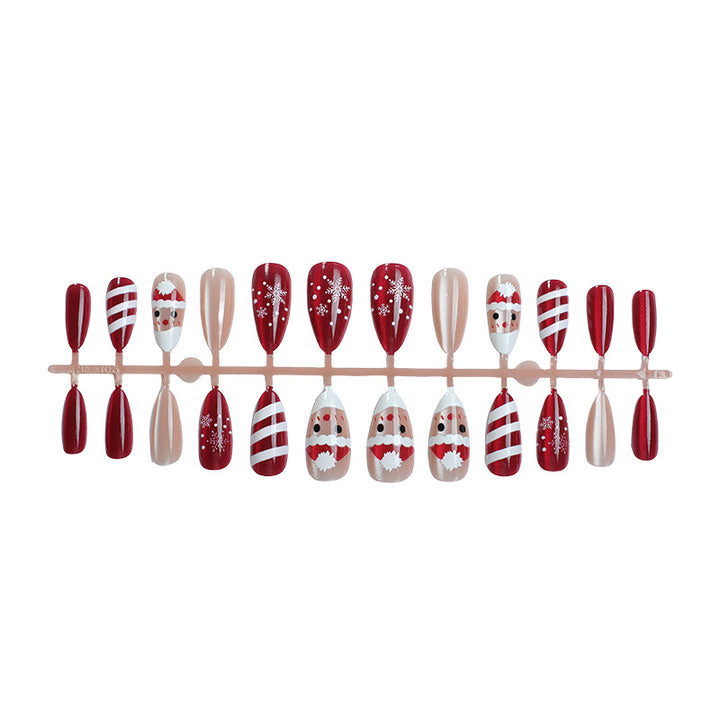 Festive Holiday Themed Press-On Nail Art Set