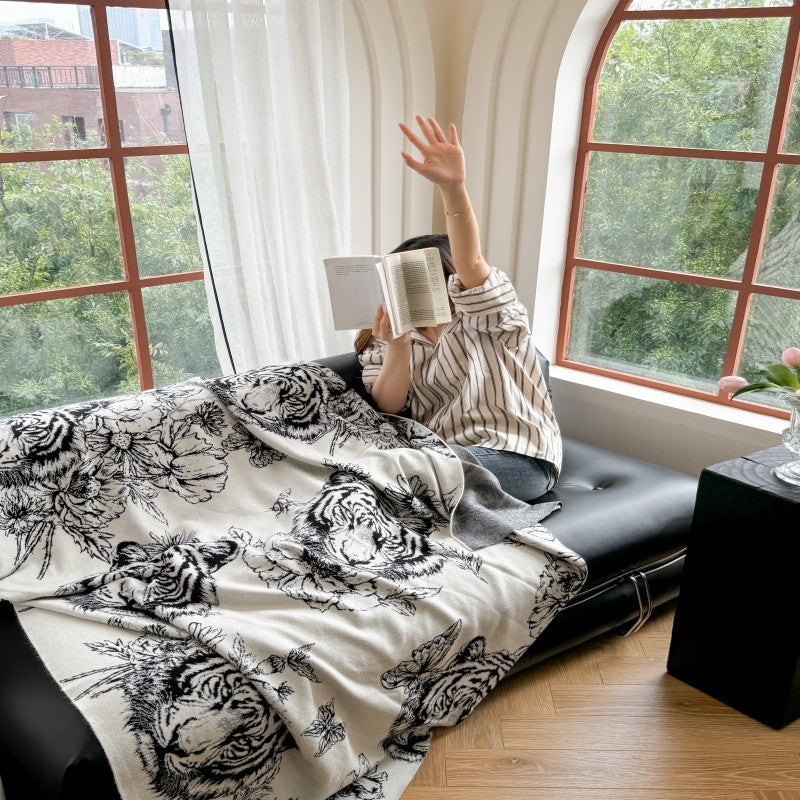 Premium Floral Koala Print Throw Blanket