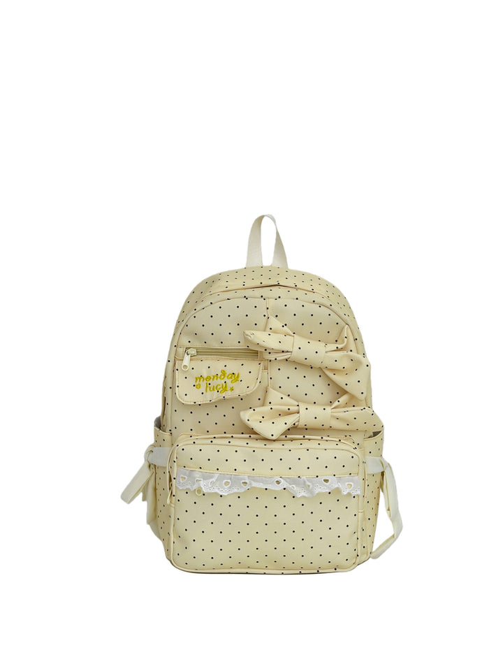 Backpack with Playful Bows and Practical Storage Solutions Kalsten