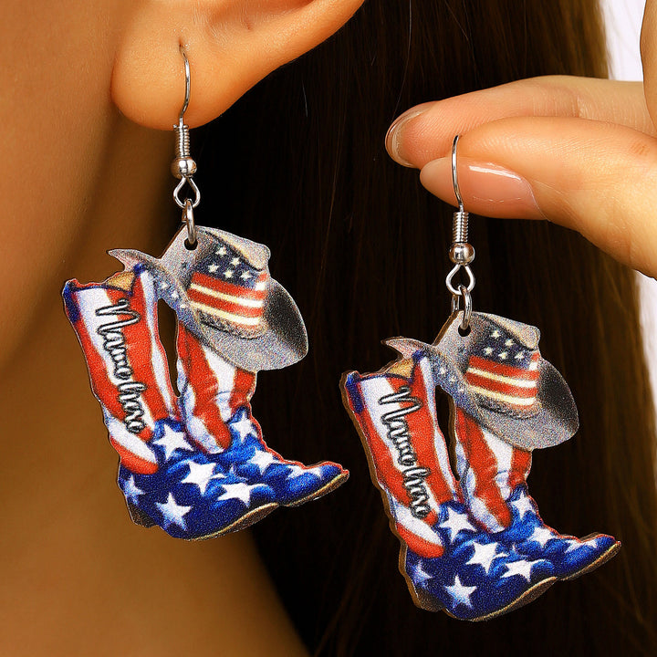 Women's unusual star-rose acrylic earrings with feather-light wearing comfort and fishhook closure Kalsten