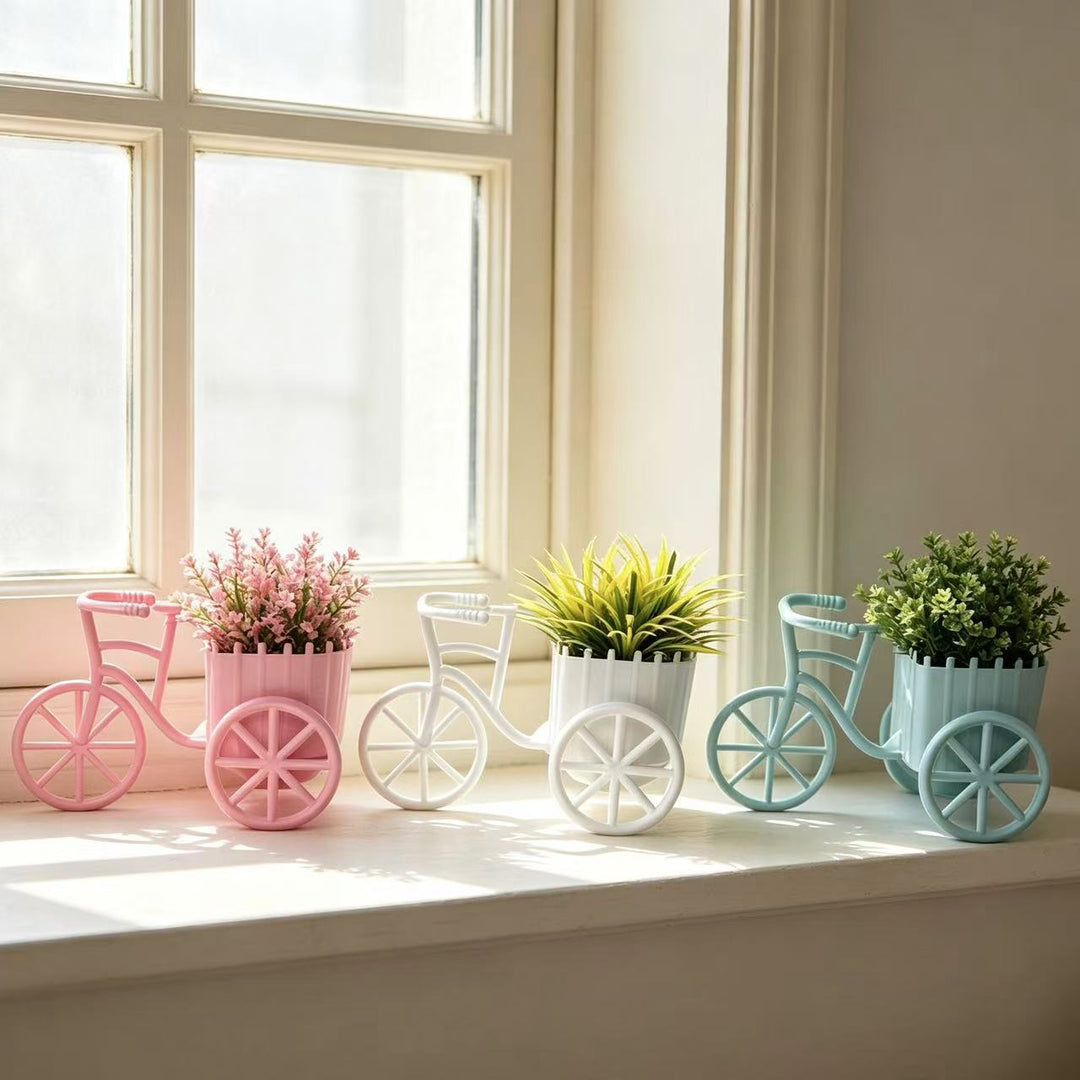 Decorative Bicycle Plant Holder for Home Decor Display