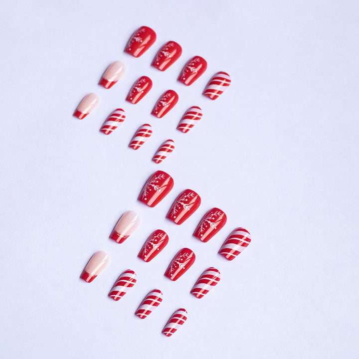 Artificial nails with festive winter design Kalsten