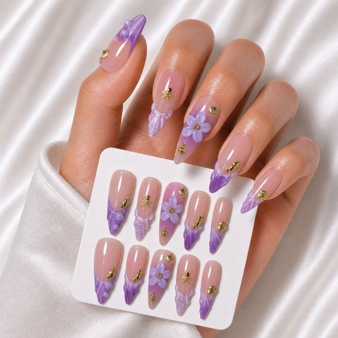 Floral 3D Nail Art Extensions Kalsten