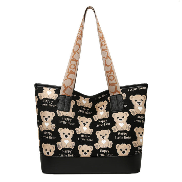Whimsical Bear Print Tote Bag