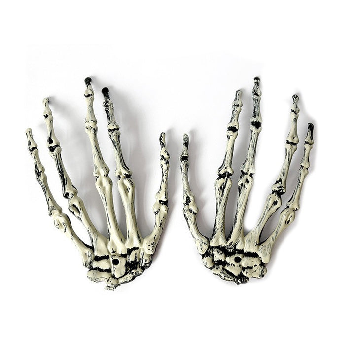 Movable skeleton hand earth spikes for Halloween garden decoration made of weatherproof plastic