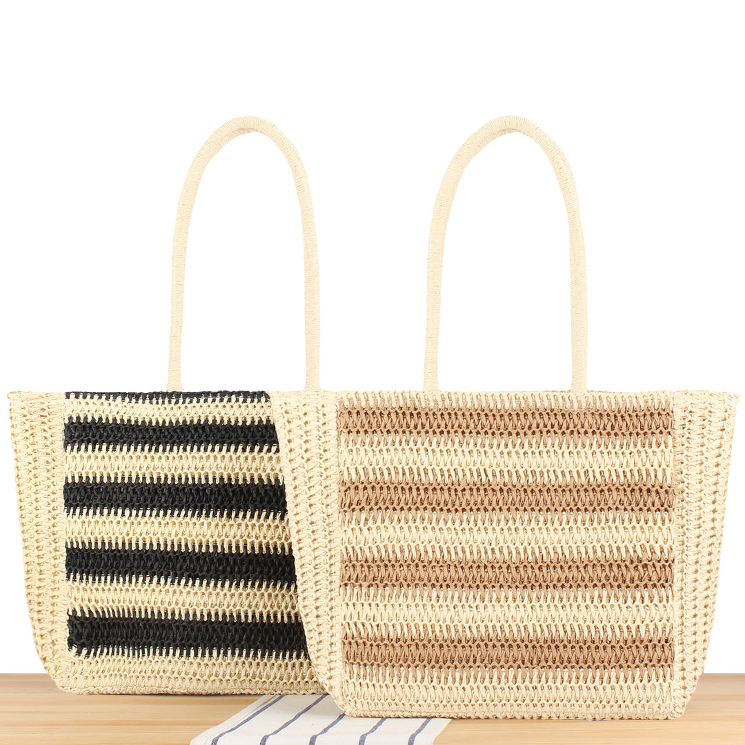 Spacious Beach Shoulder Bag Made of Hand-Woven Material Kalsten