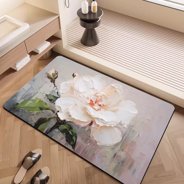 Artistic Floral Pattern Area Mat Kalsten